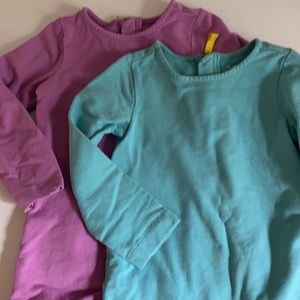 2 Primary long sleeve dresses 3T. Used good condition.